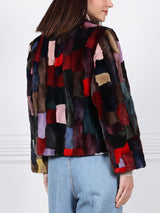 Upcycled Multi Color Fox Jacket