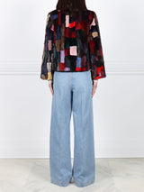 Upcycled Multi Color Fox Jacket