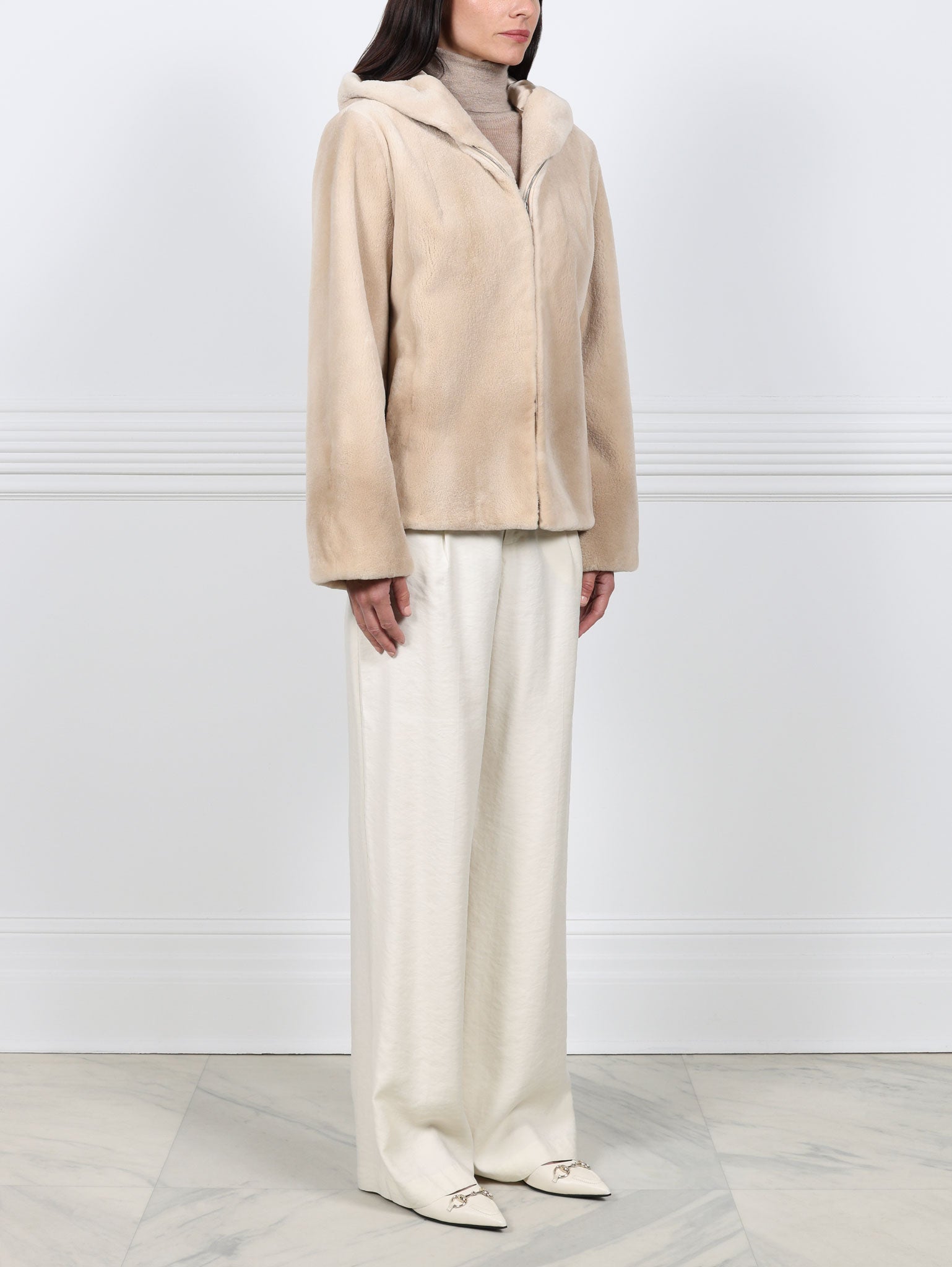 The Goldie Palomino Sheared Mink Fur Jacket