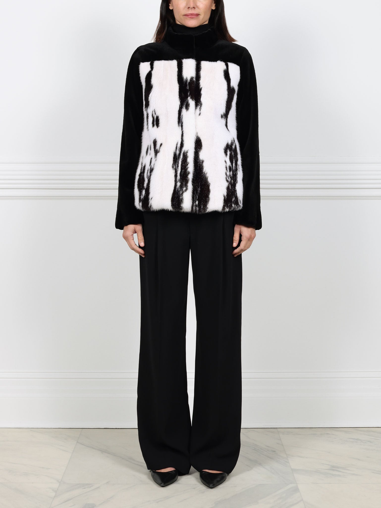 The River Cross Mink and Sheared Mink Jacket