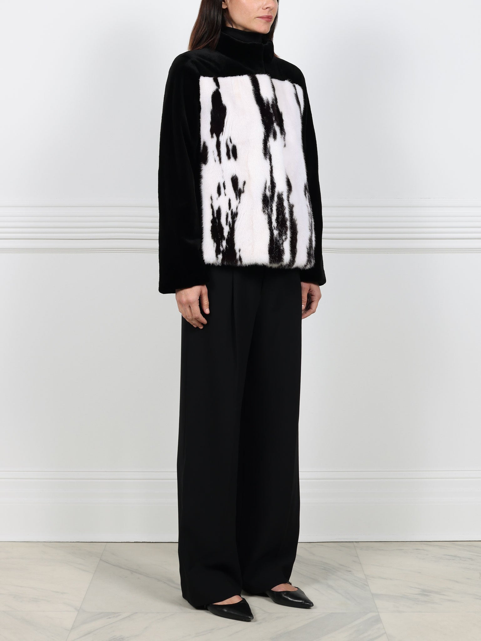 The River Cross Mink and Sheared Mink Jacket