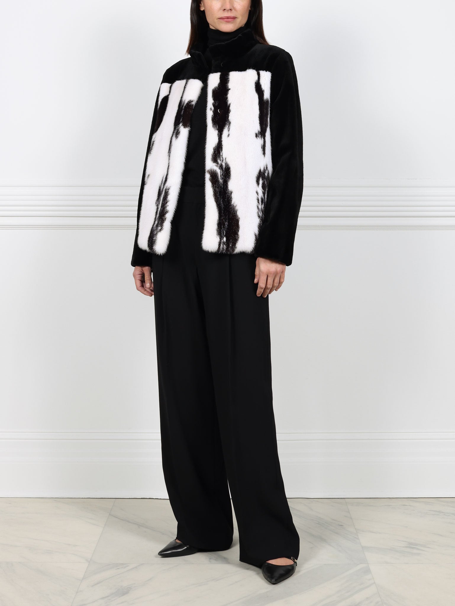 The River Cross Mink and Sheared Mink Jacket