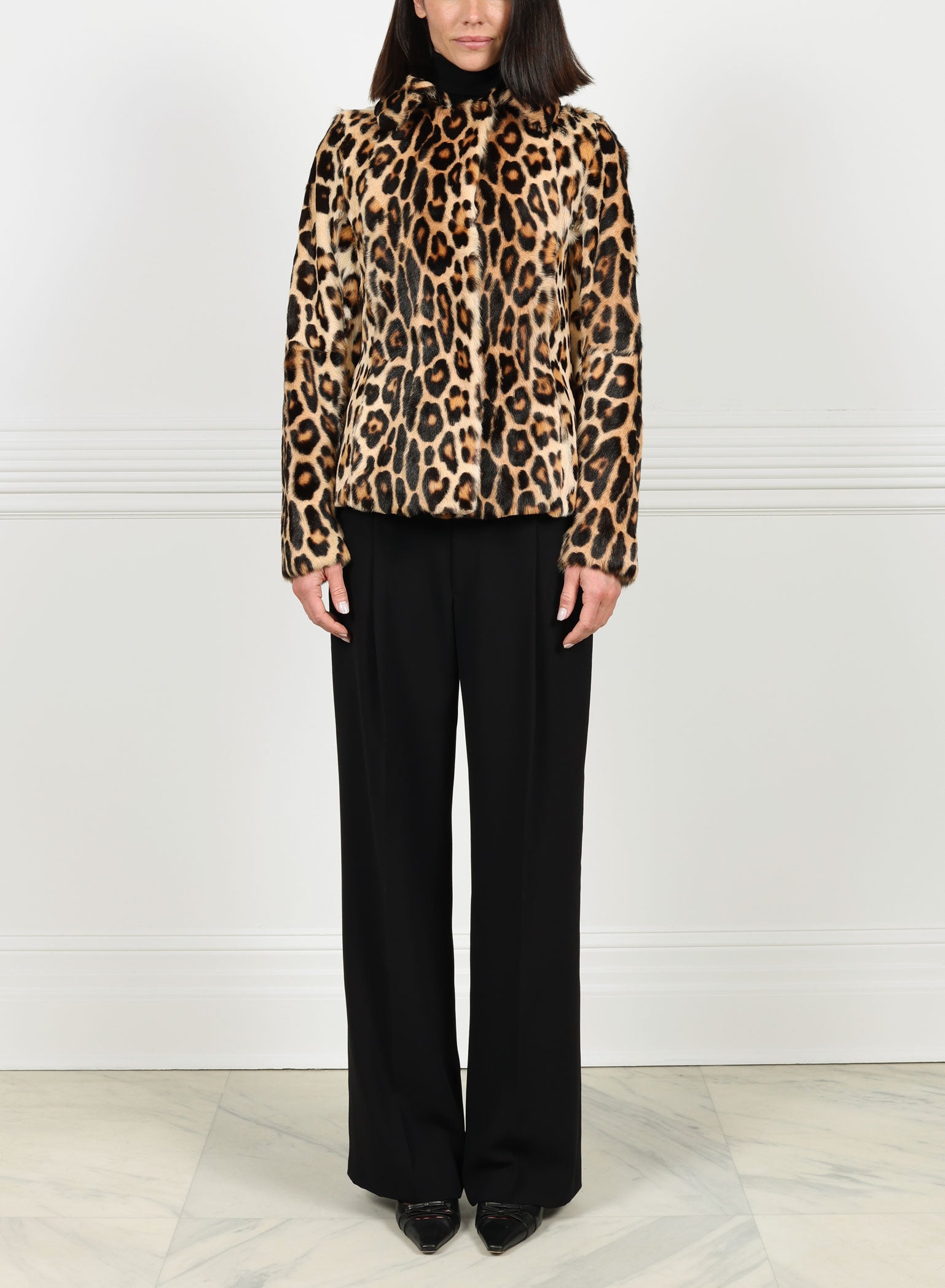 The Anais Leopard Printed Shearling