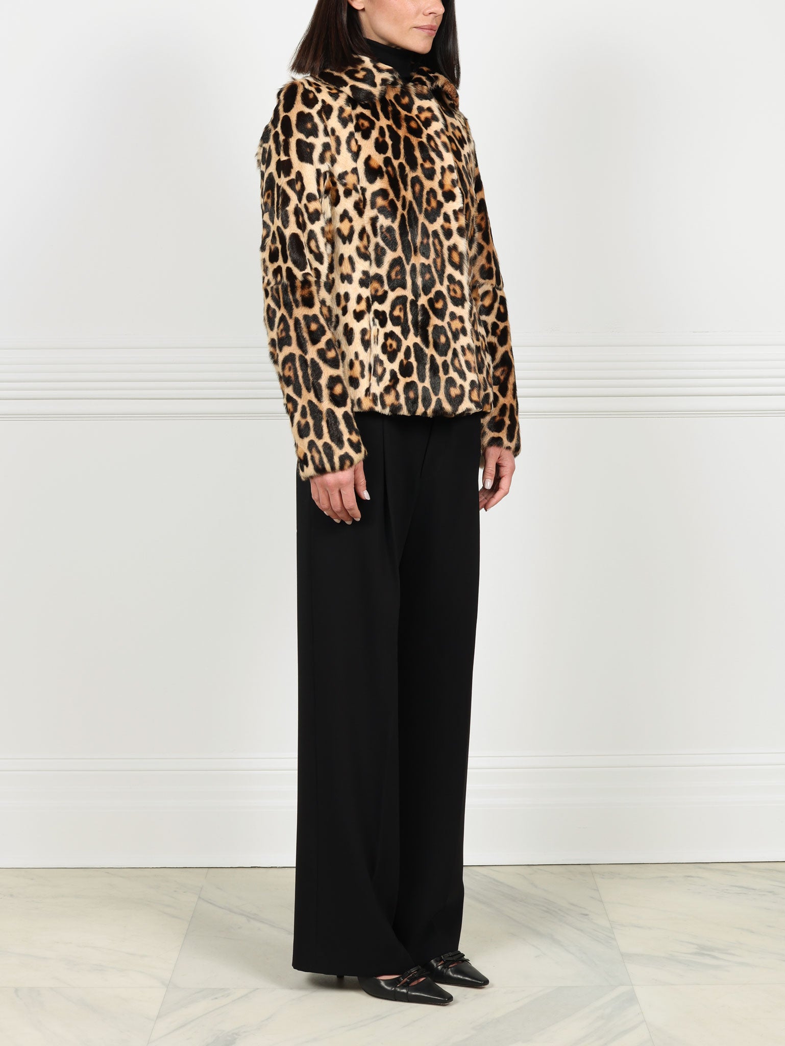 The Anais Leopard Printed Shearling