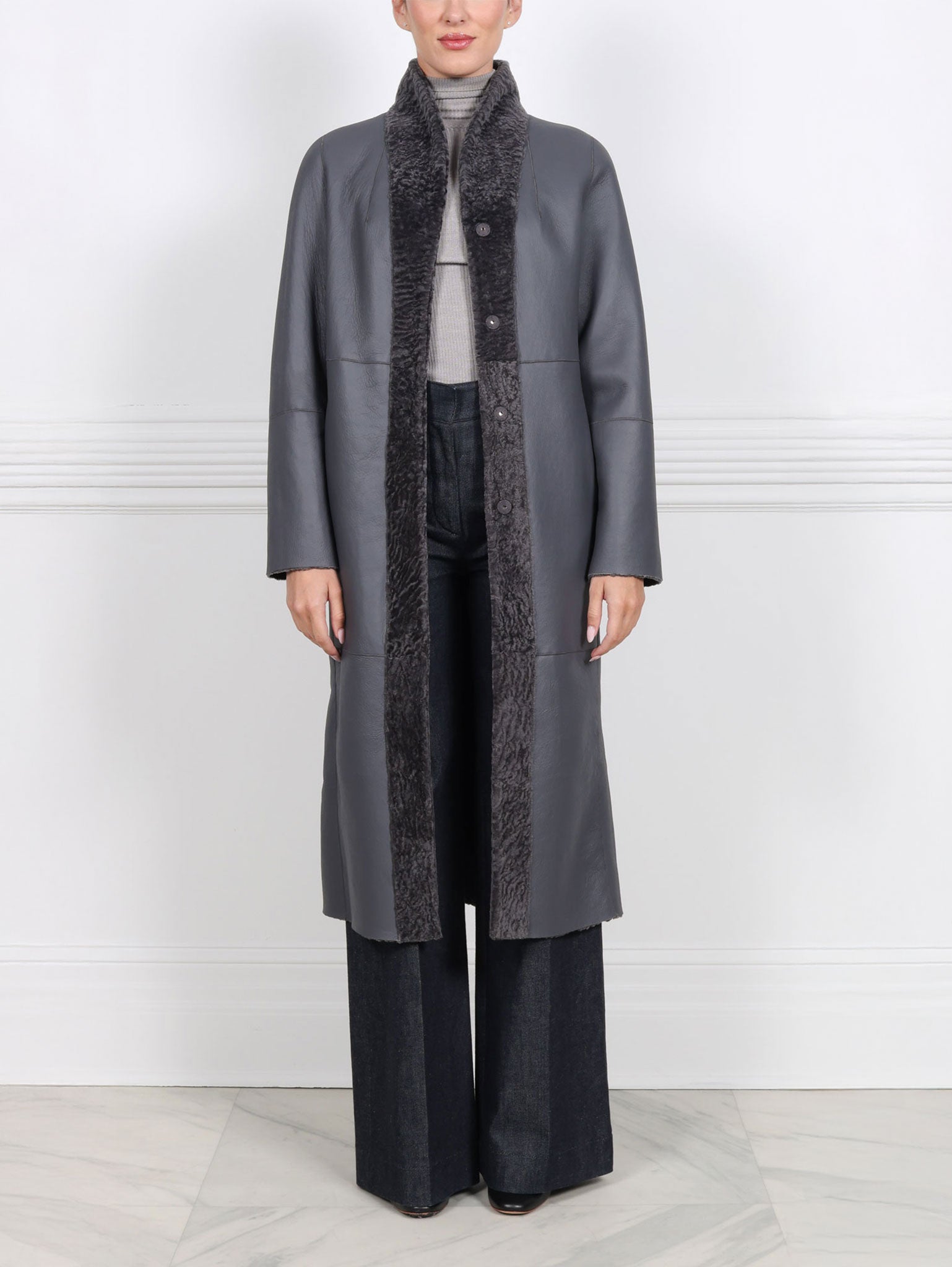 The Cleo Reversible  Shearling Coat