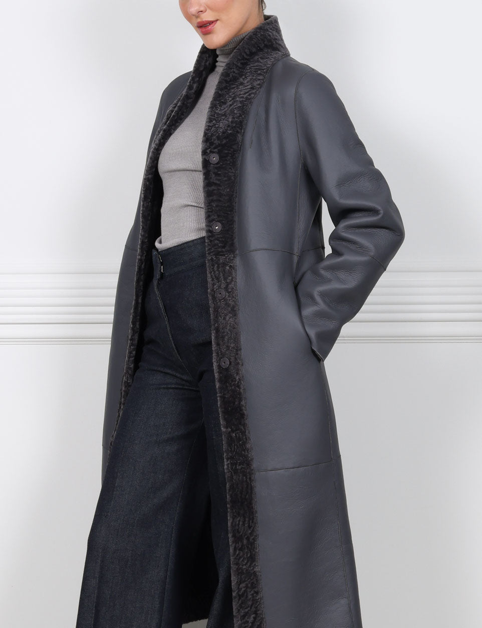 The Cleo Reversible  Shearling Coat