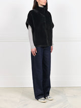 The Alyssa  Shearling Cocoon Vest