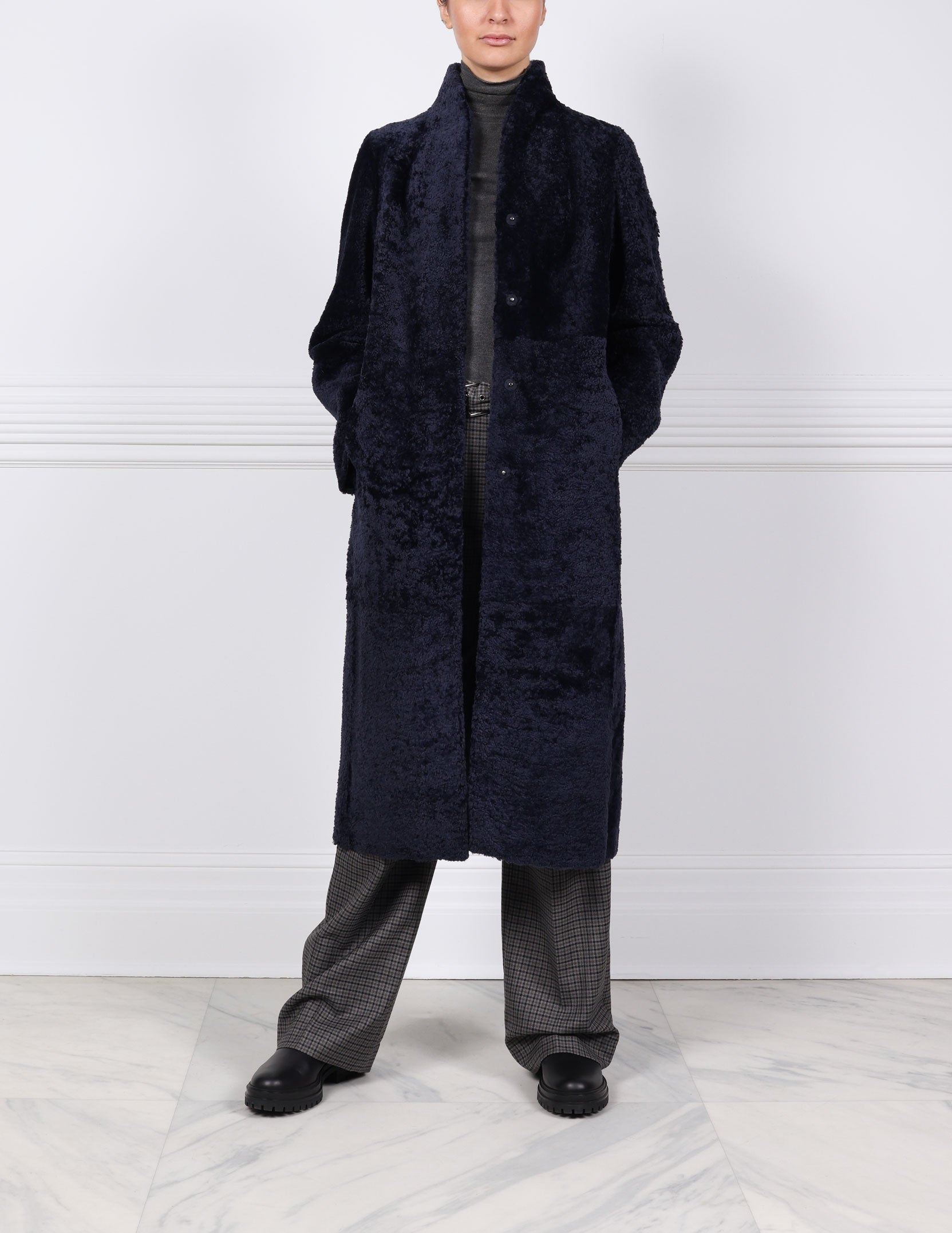 The Cleo Curly Shearling Coat