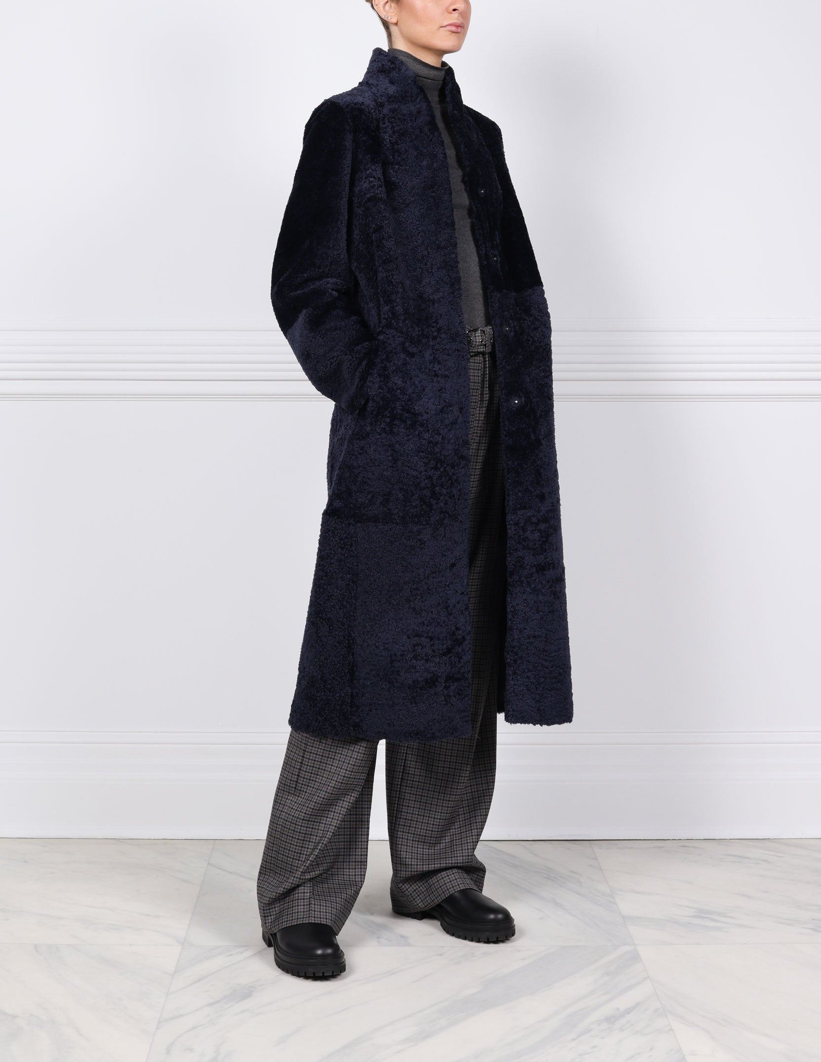 The Cleo Curly Shearling Coat