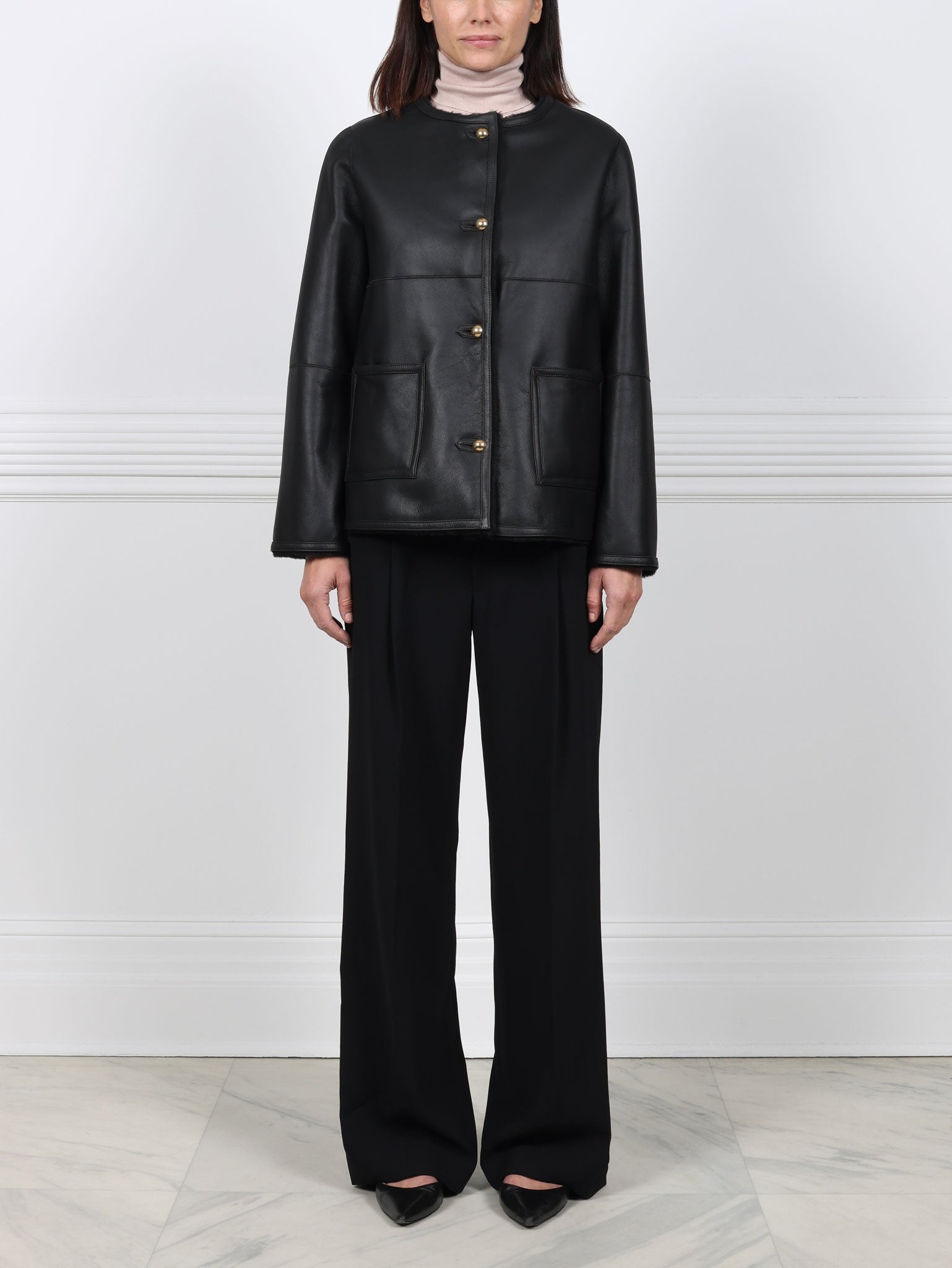 The Farrah Reversible Shearling Jacket