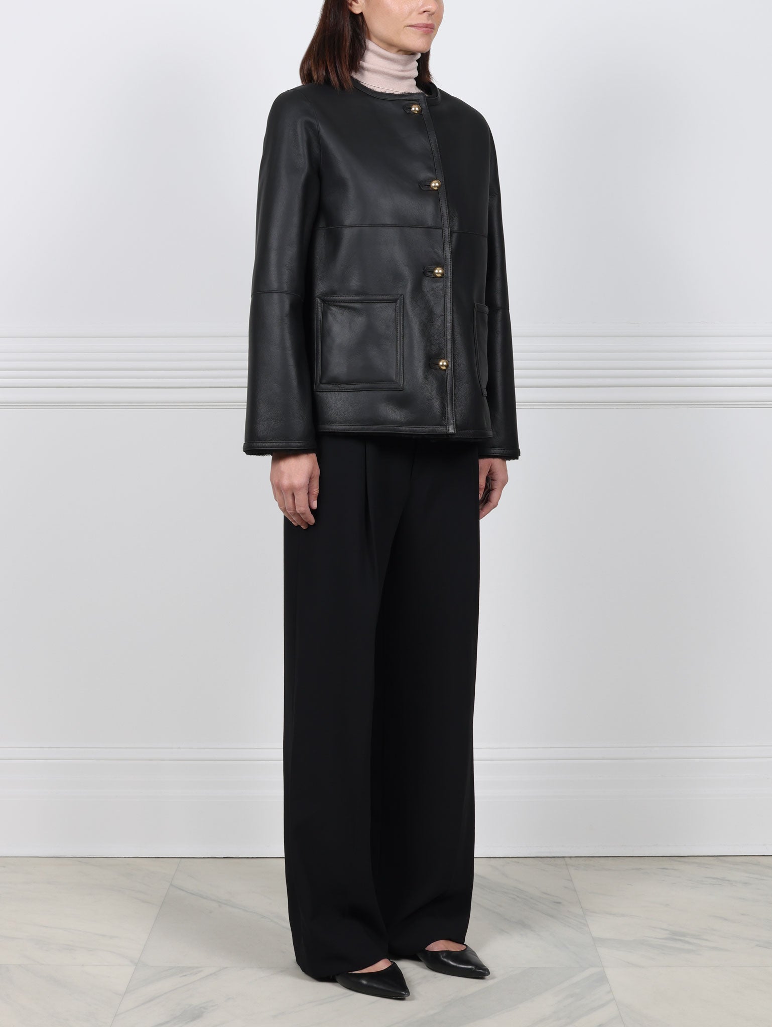 The Farrah Reversible Shearling Jacket