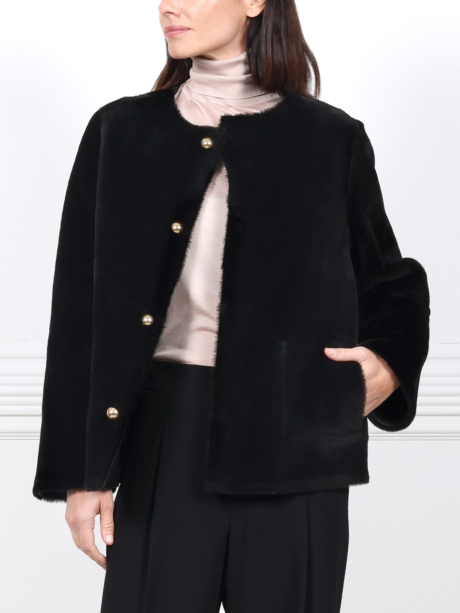The Farrah Reversible Shearling Jacket