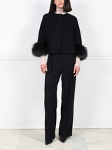 The Cookie Double Face Jacket with Fox Fur Cuffs
