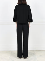 The Cookie Double Face Jacket with Mink Fur Cuffs