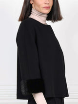 The Cookie Double Face Jacket with Mink Fur Cuffs