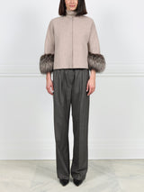 The Cookie Double Face Jacket with Fox Fur Cuffs