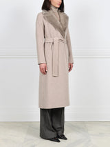 The Anita Wool Cashmere Coat with Mink Collar