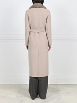 The Anita Wool Cashmere Coat with Mink Collar