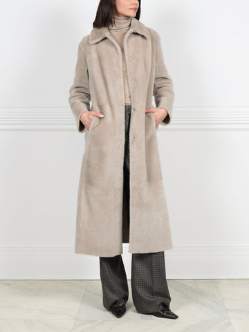 Beige Shearling Coat