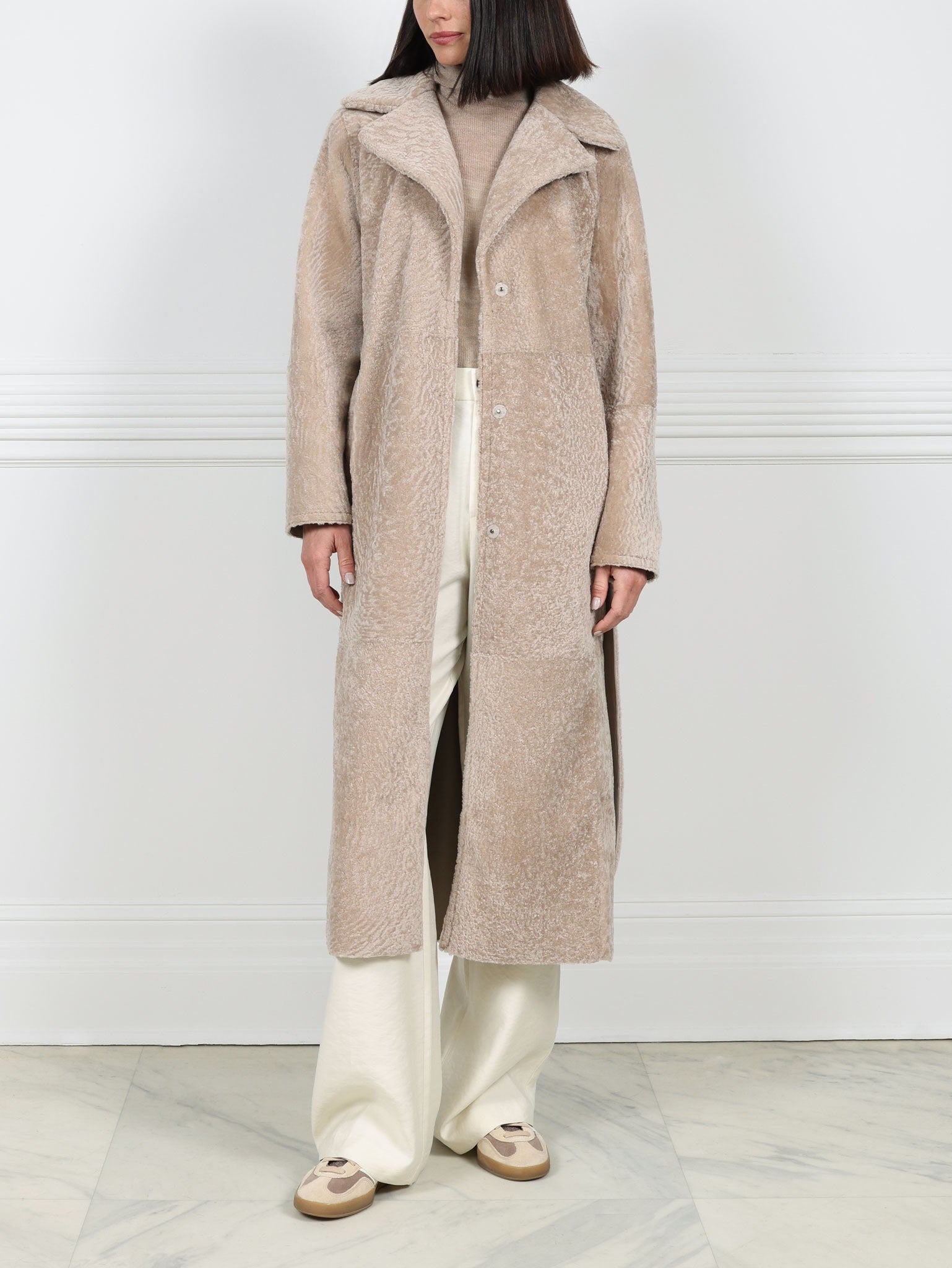 The Celine Shearling Trench Coat By POLOGEORGIS | NYC