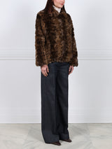 The Dahlia Sable Upcycled Fur Jacket