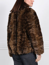 The Dahlia Sable Upcycled Fur Jacket