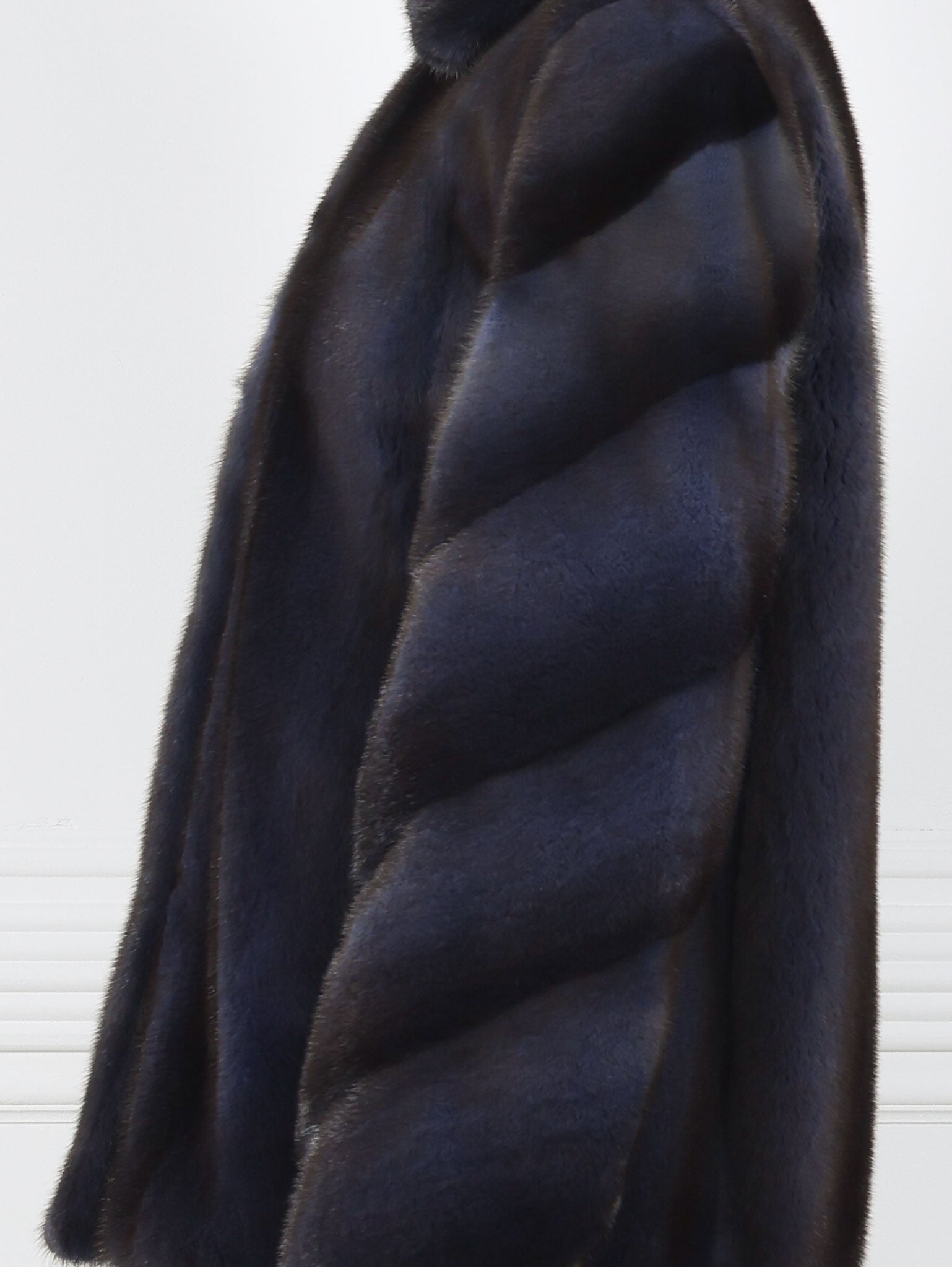 Mink Fur Jacket with Diagonal Sleeves
