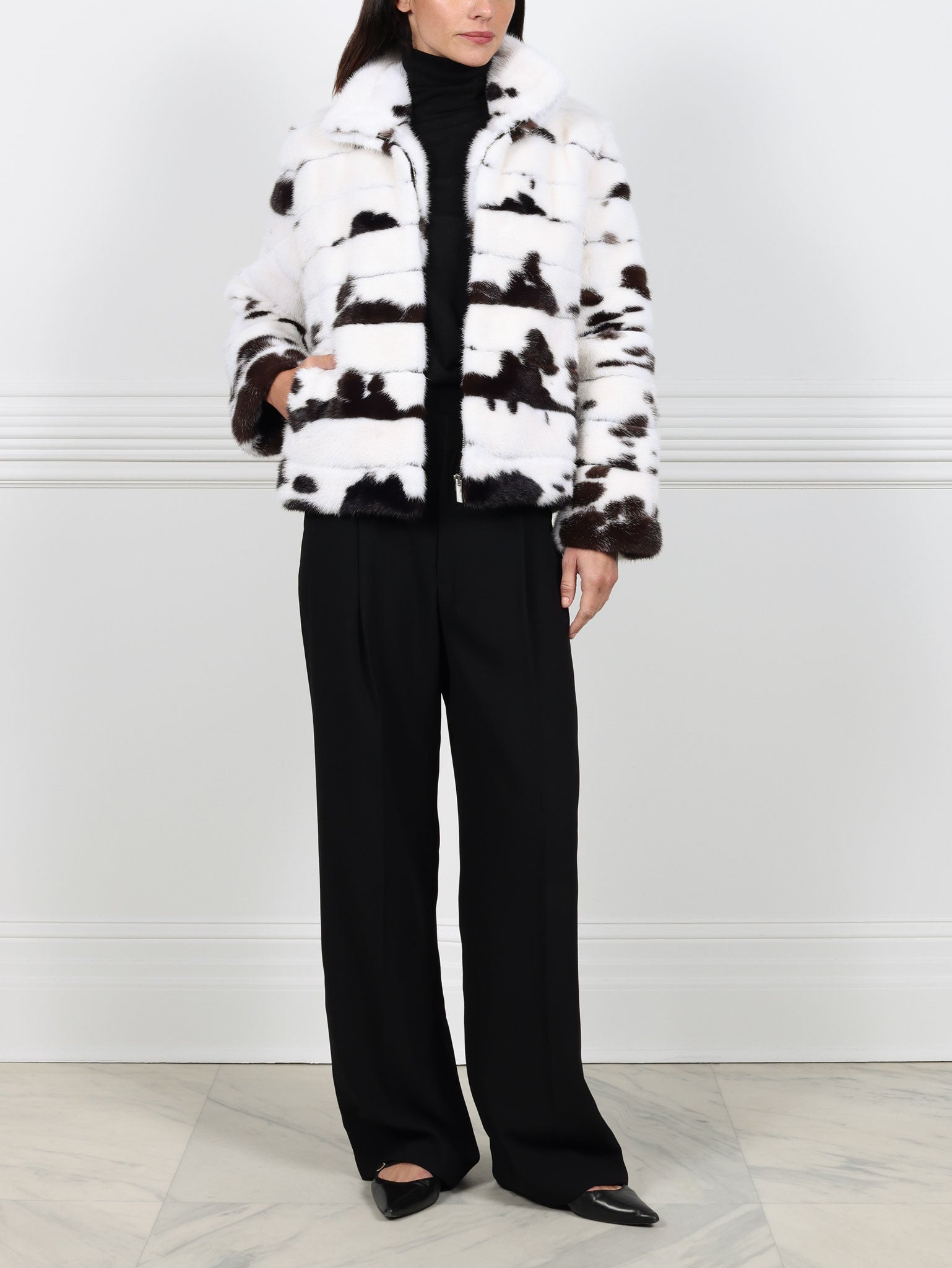 The Inkblot Mink Fur Jacket