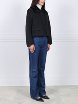 The Lylia Double Face Jacket with Mink Fur Collar