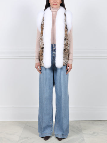 The Upcycled Spotted Fur Vest