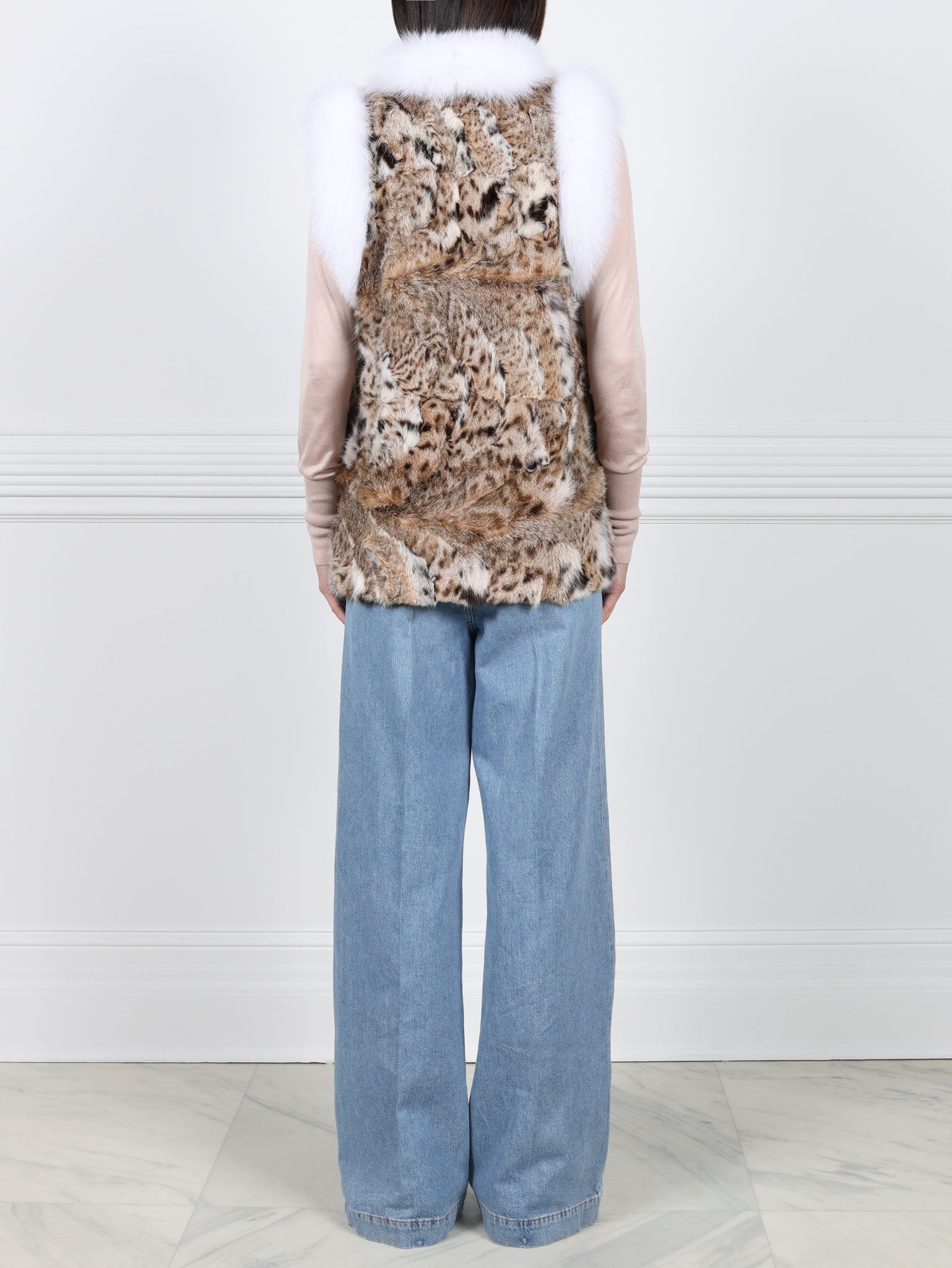 The Upcycled Spotted Fur Vest