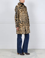 The Miggy Leopard Printed Shearling Coat