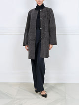 The Olivia Metallic Shearling Coat