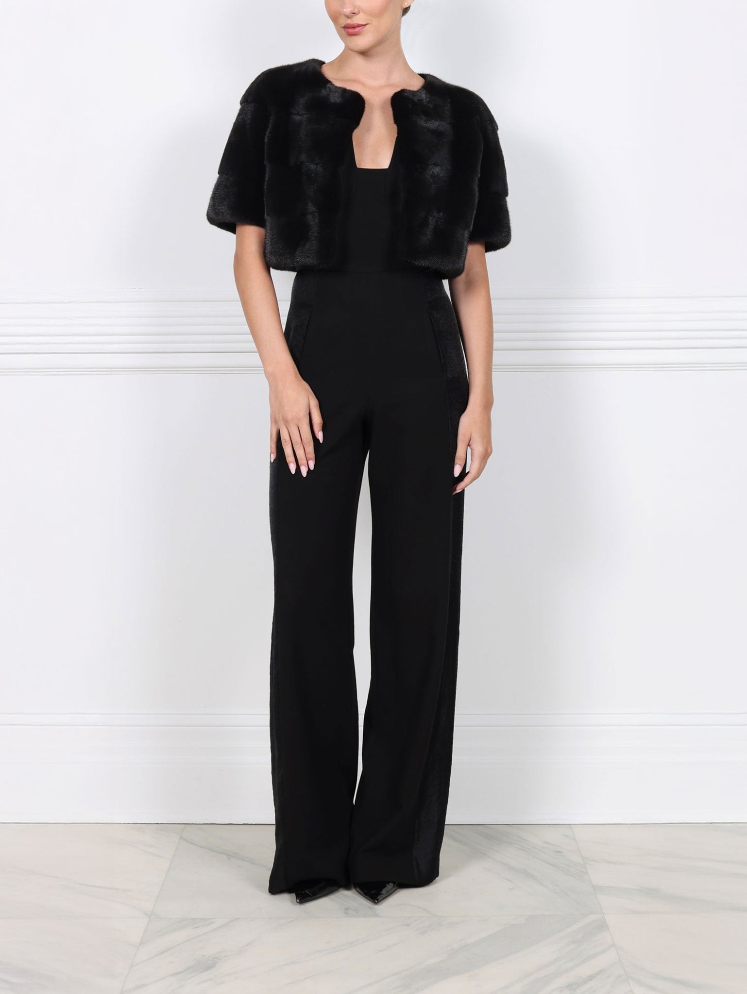 The Stratus Mink Fur Shrug