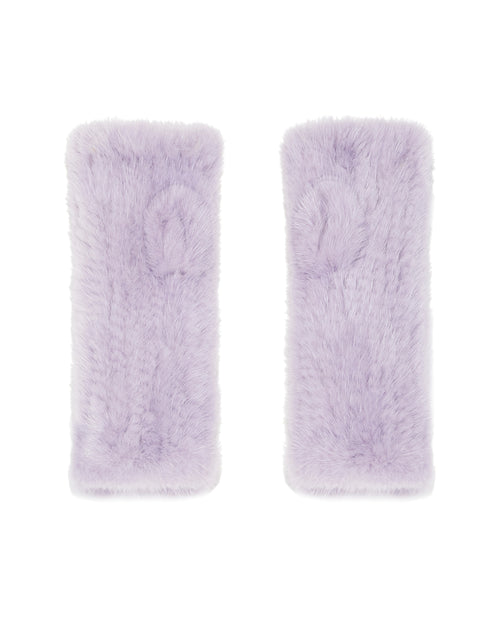 The Short Mink Knitted Fingerless Fur Gloves