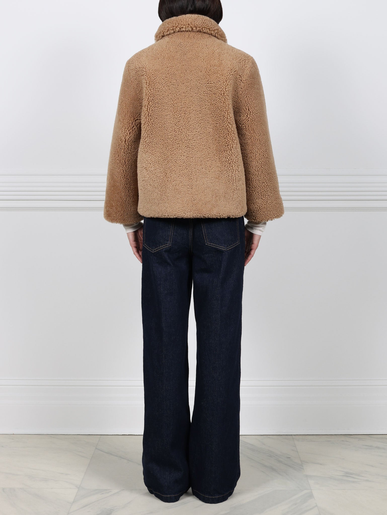 Curly Shearling Crop Jacket