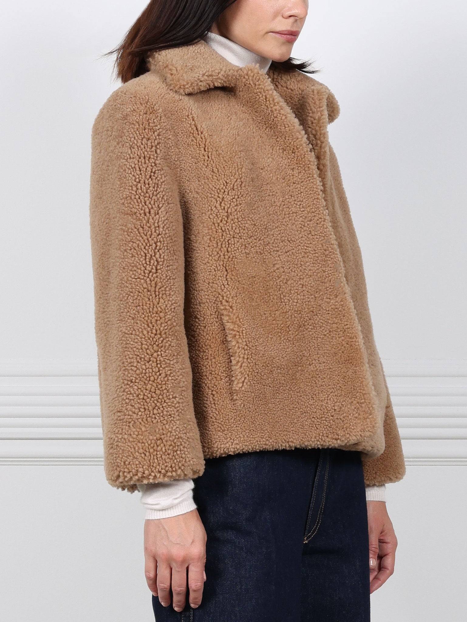 Curly Shearling Crop Jacket