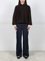 Curly Shearling Crop Jacket