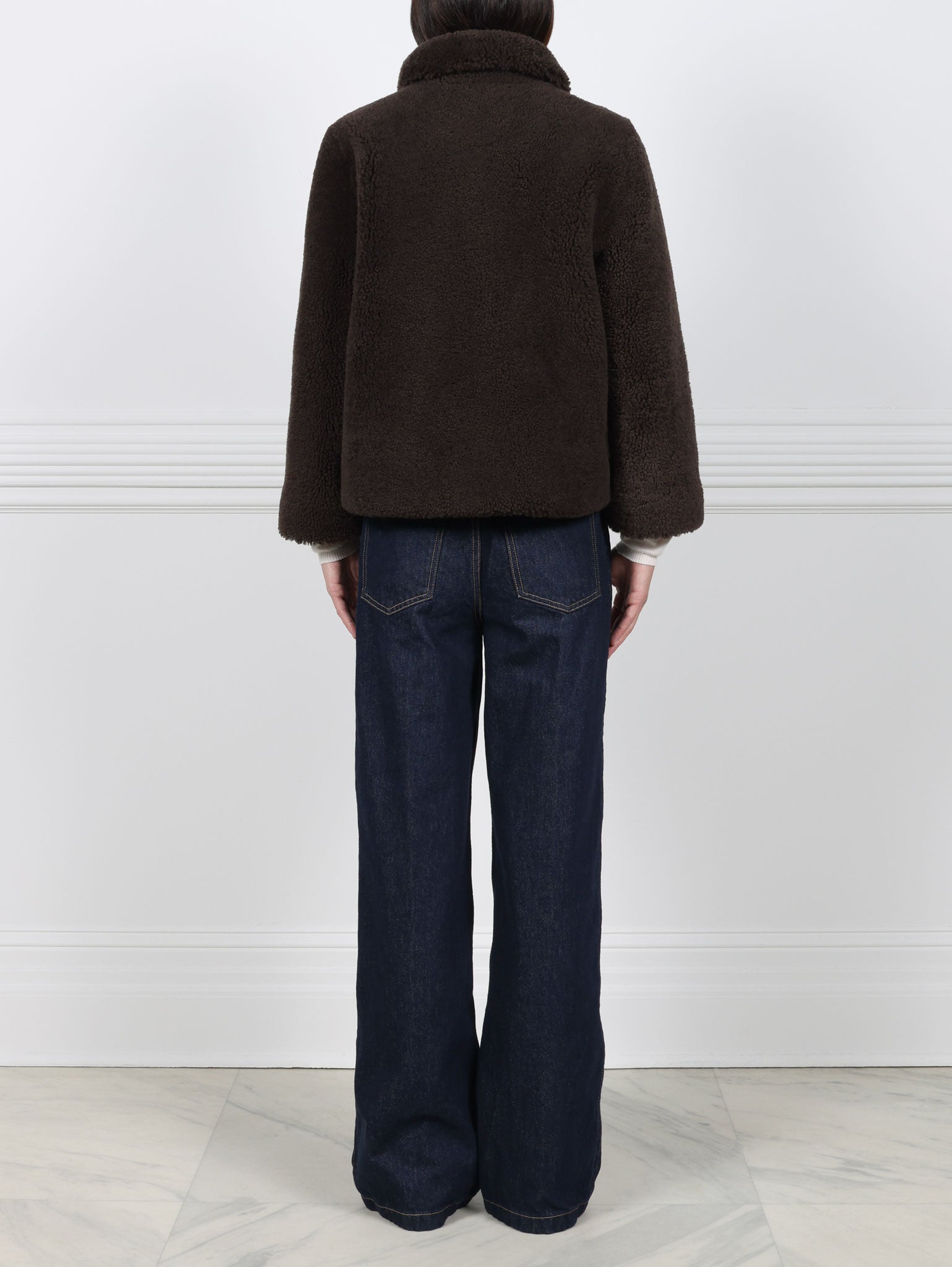 Curly Shearling Crop Jacket