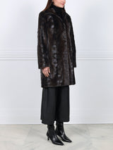 The Fen Upcycled Mink Coat in Black