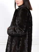 The Fen Upcycled Mink Coat in Black