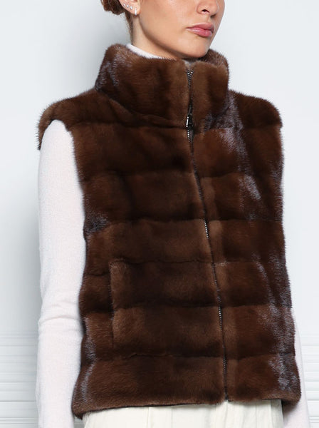 Reversible Sleeveless Mink Jacket - Ready to Wear