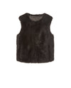 The Crop Reversible Cashmere Shearling Vest