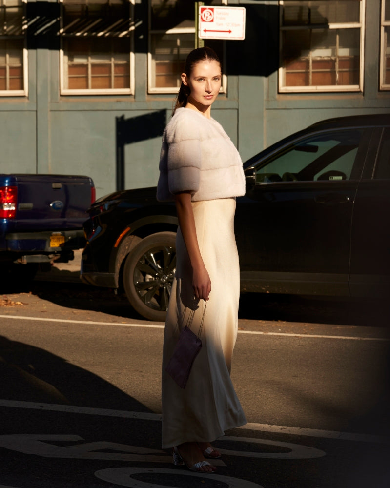 The Stratus Mink Fur Shrug