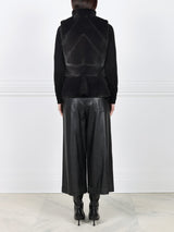 Mink  Puffer Reversible to Leather Vest