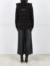 The Shay Hooded Mink Fur Vest