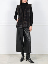 The Shay Hooded Mink Fur Vest