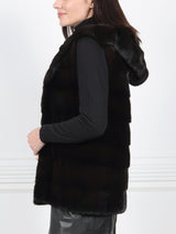 The Shay Hooded Mink Fur Vest