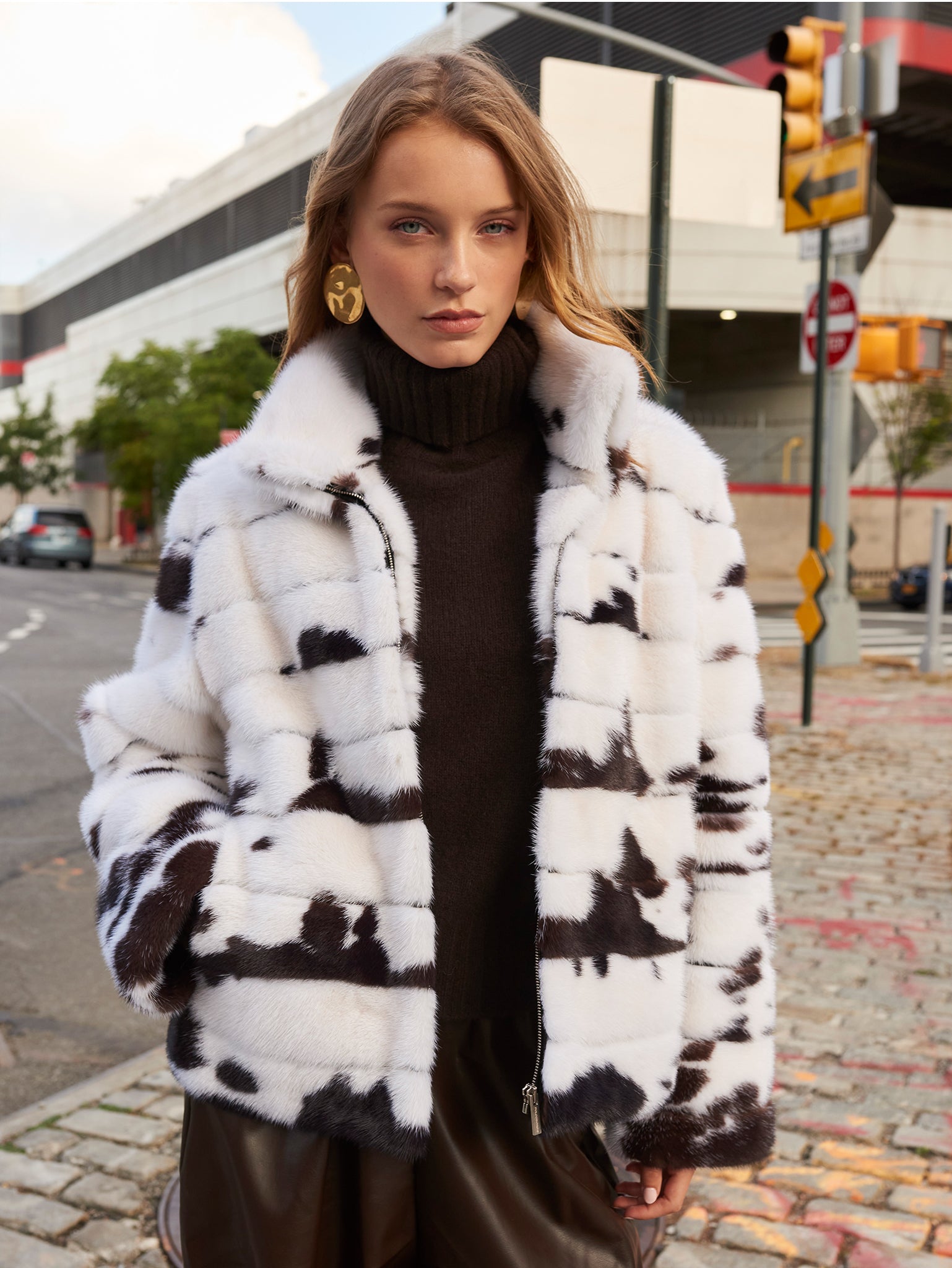 The Inkblot Mink Fur Jacket
