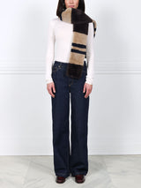 Merino Shearling Multi Striped Scarf